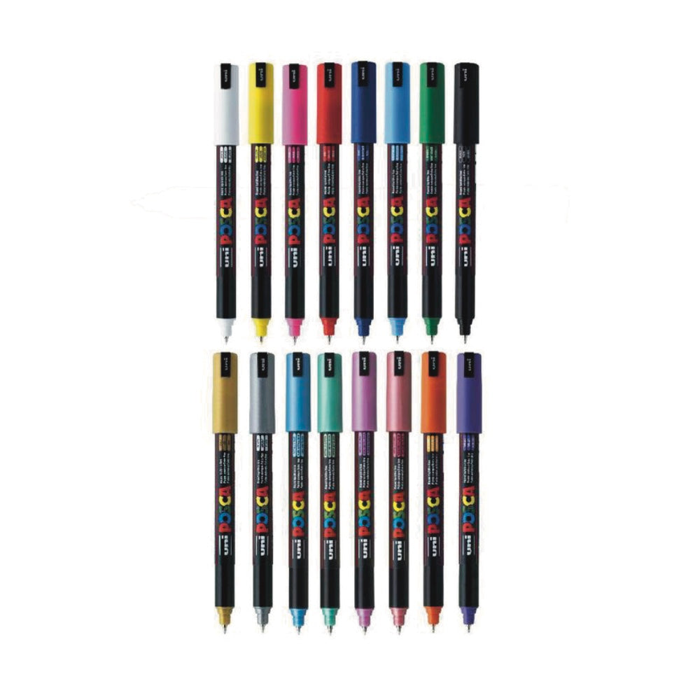 POSCA Paint Marker Pens PC-1MR 0.7mm Nib Full Range of 16 Colors With Box