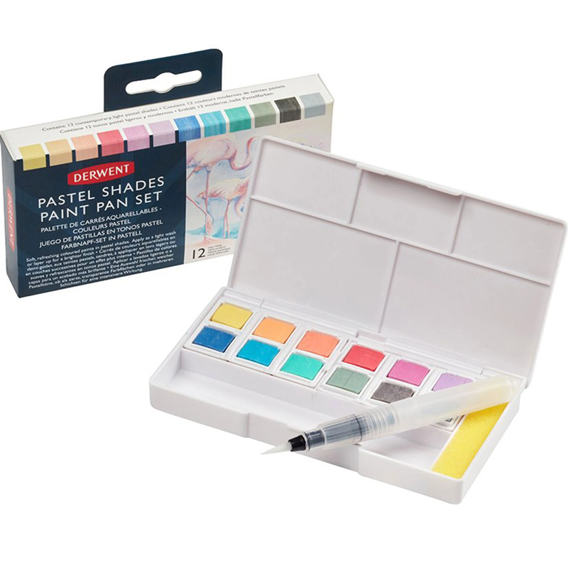 Derwent Metallic Paint Pan Travel Set of 12