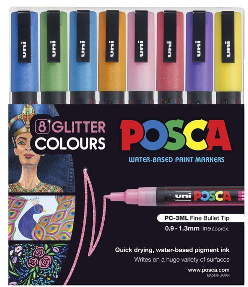 Posca Marker Extra Fine Point Tip 1m [Glitter Red]