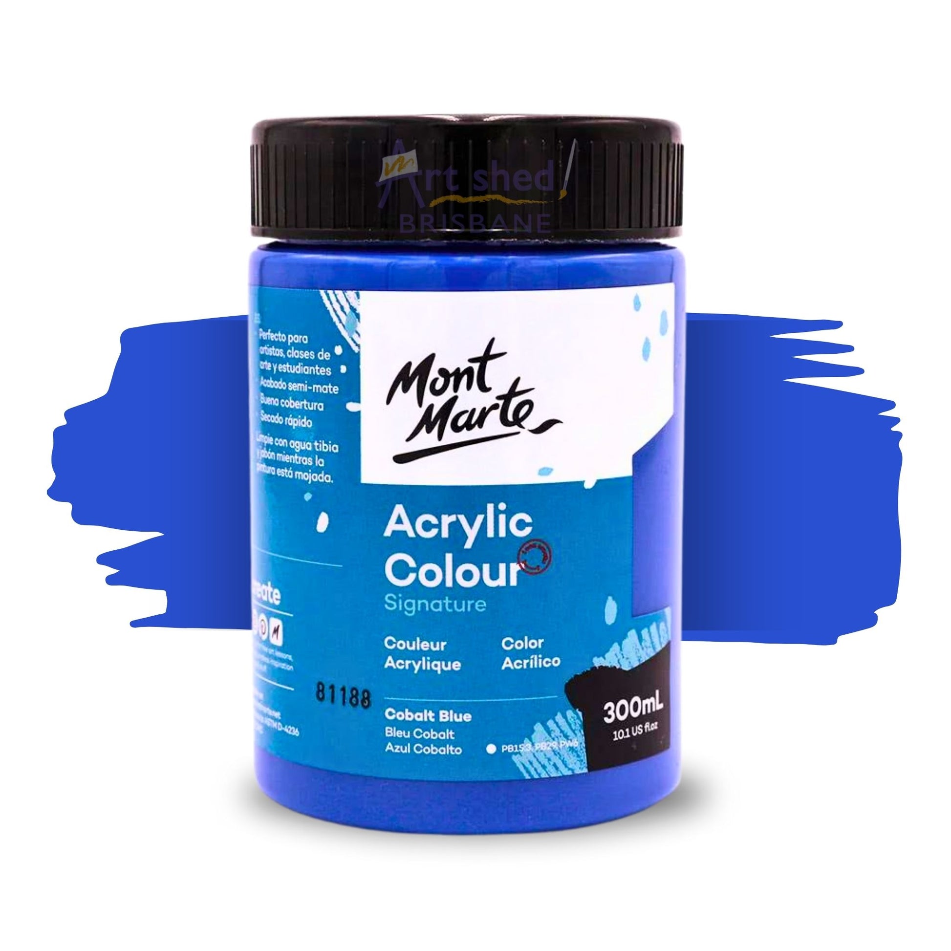 Mont Marte Acrylic Colour Paint 300ml Cobalt Blue