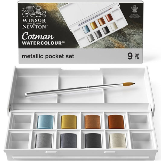 Winsor Newton COTMAN WC Metallic Pocket 8 Half Pans