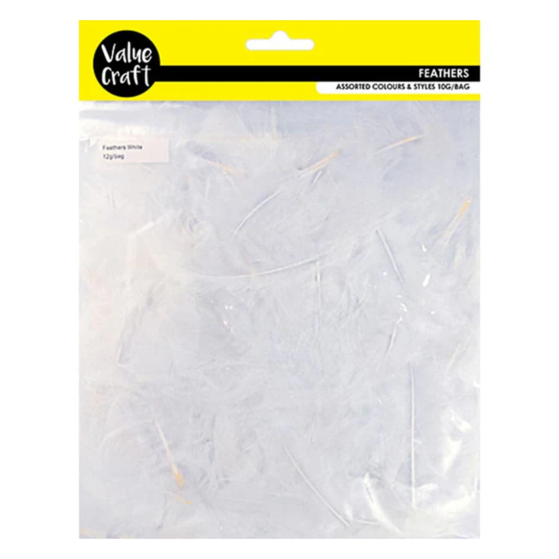 Value Craft Feathers 10g White