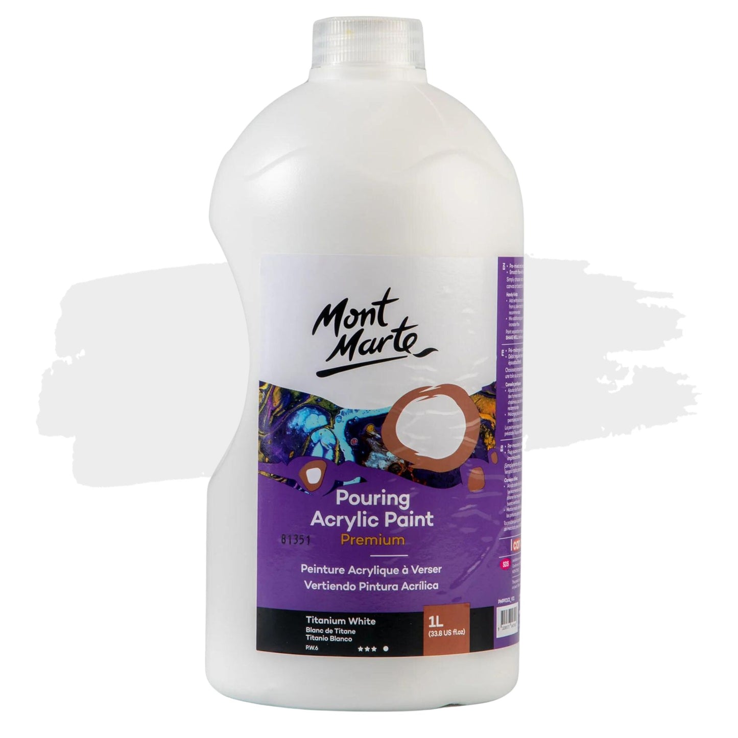 Mont Marte Pouring Acrylic 1 Litre Titanium White