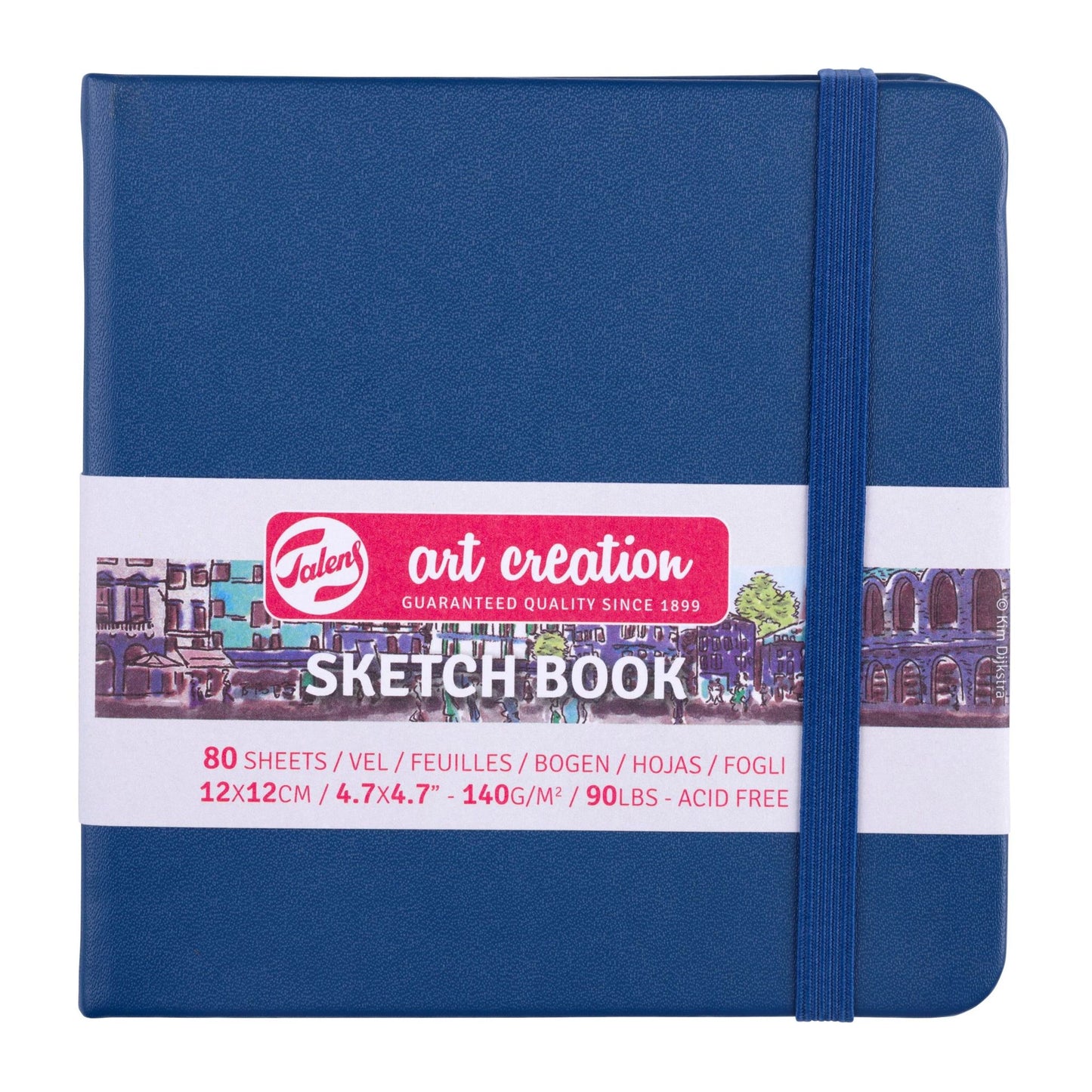 Talens Art Creation Hardback Sketchbook 140gsm 12x12cm NAVY BLUE