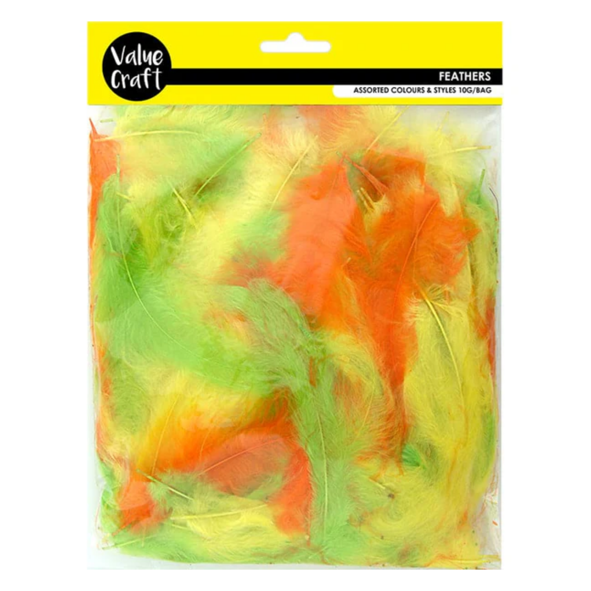 Value Craft Feathers 10g Yellow Lime Orange