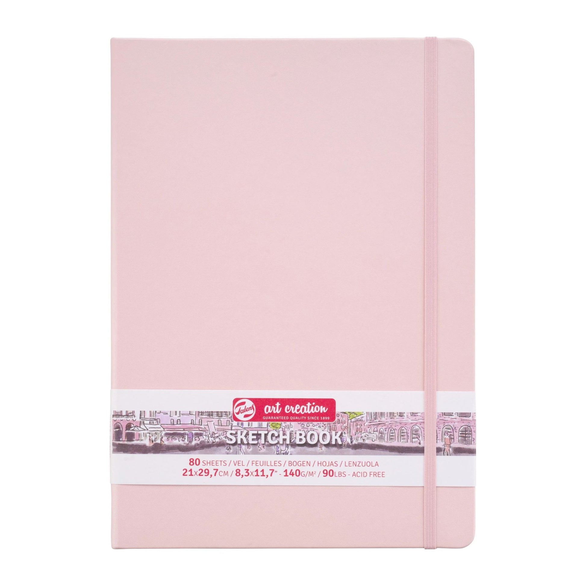 Talens Art Creation Hardback Sketchbook 140gsm 21x30cm Pastel Pink