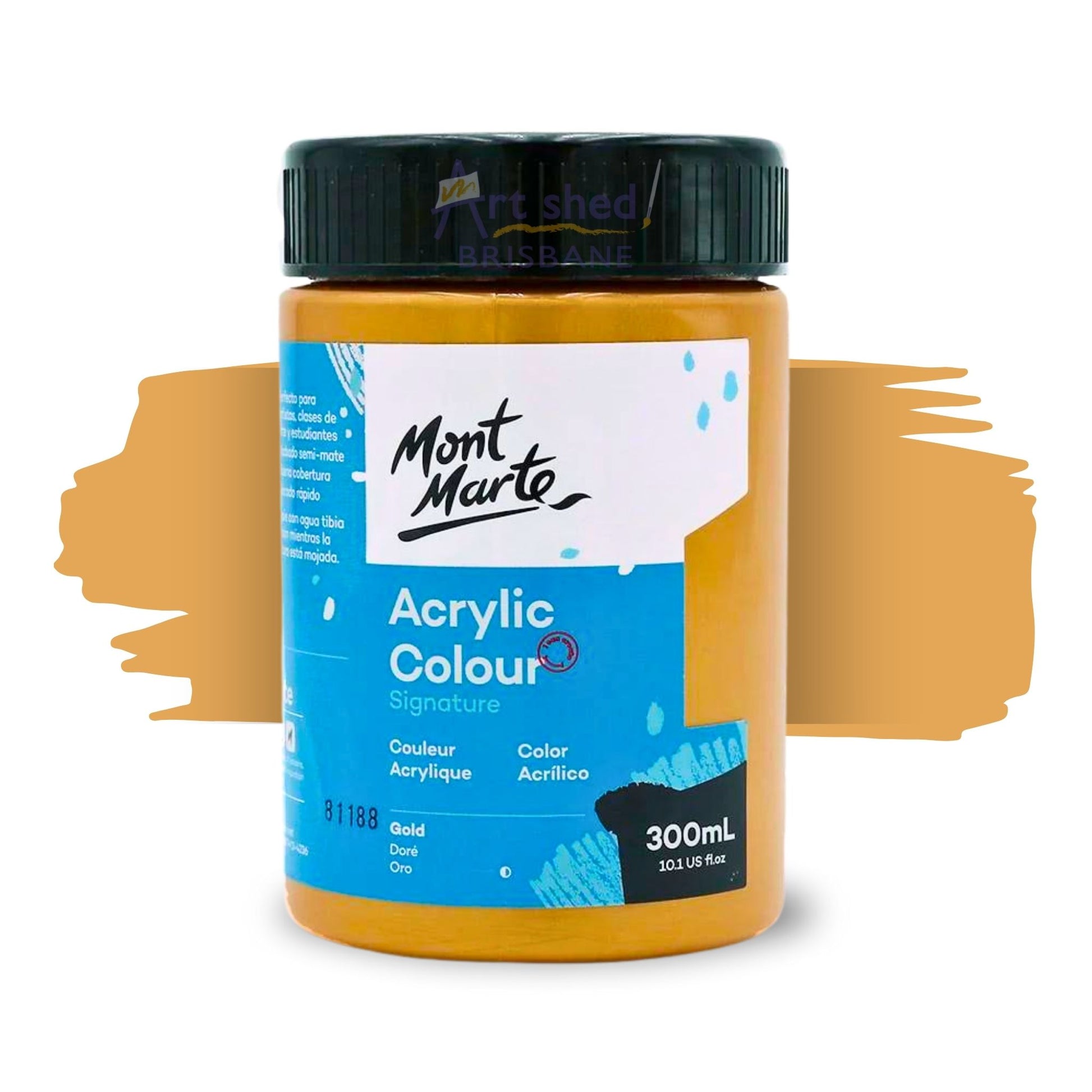 Mont Marte Acrylic Colour Paint 300ml Gold