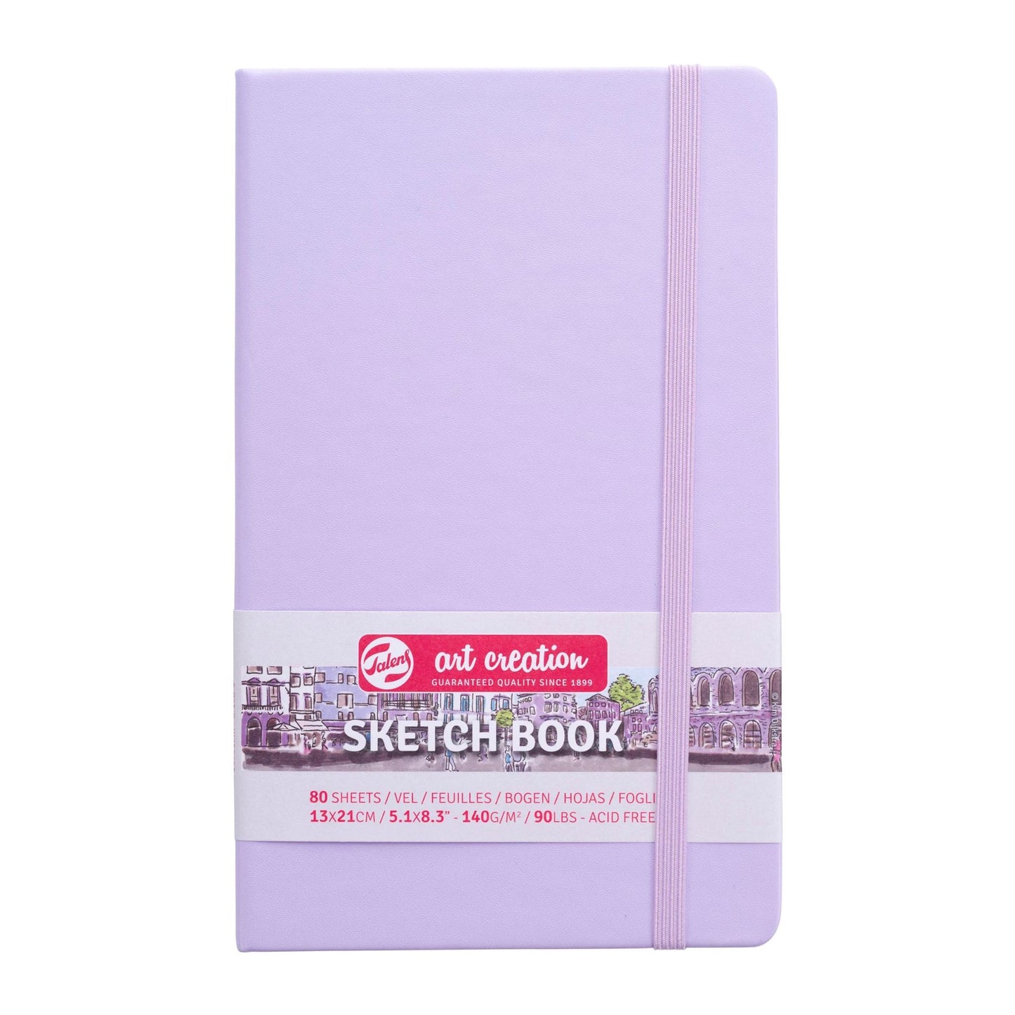 Talens Art Creation Hardback Sketchbook 140gsm 13x21cm Pastel Violet