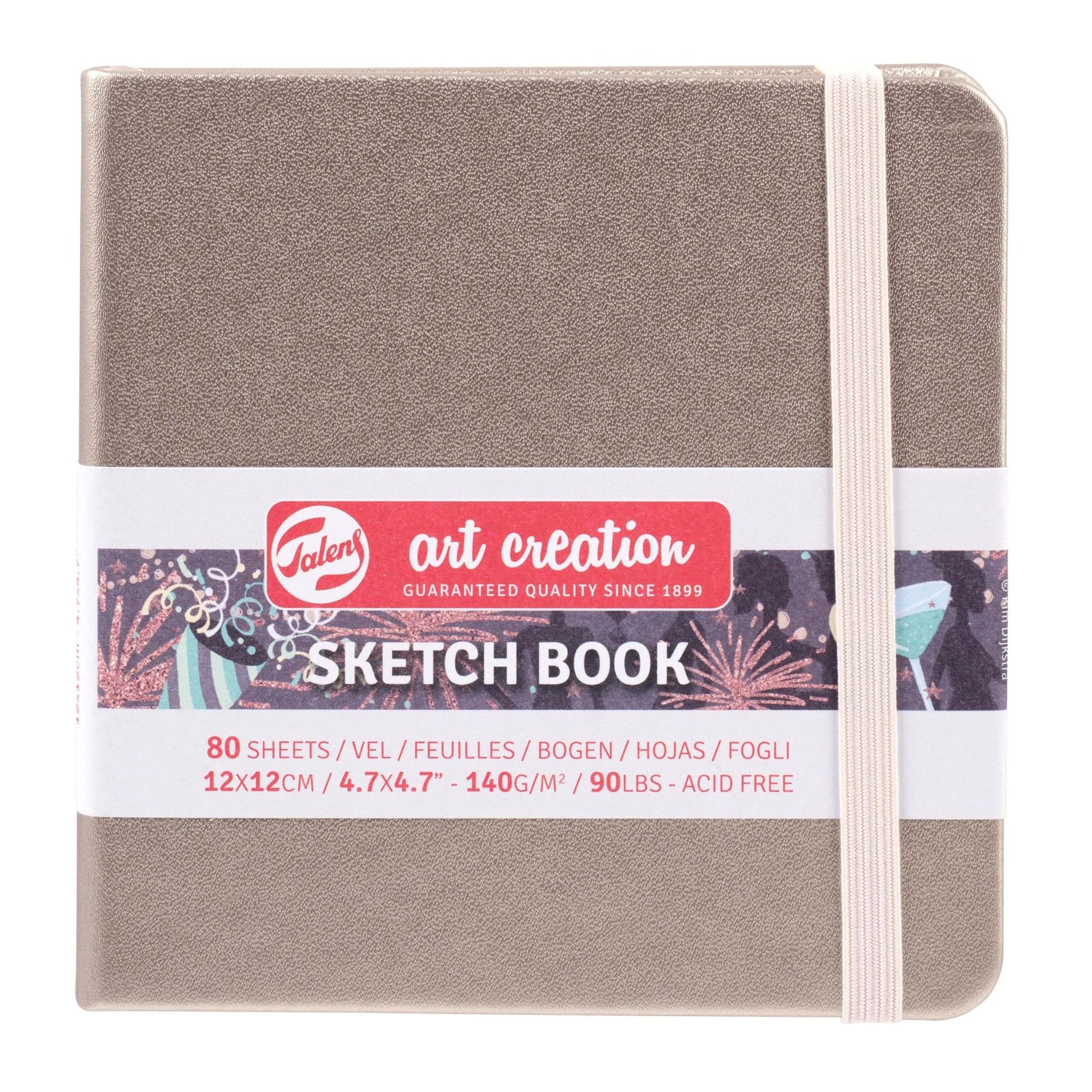 Talens Art Creation Hardback Sketchbook 140gsm 12x12cm Pink Champagne