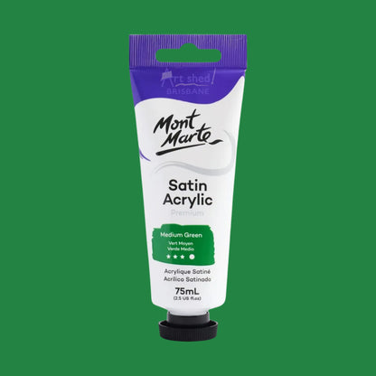 Mont Marte Satin Acrylic 75ml Medium Green