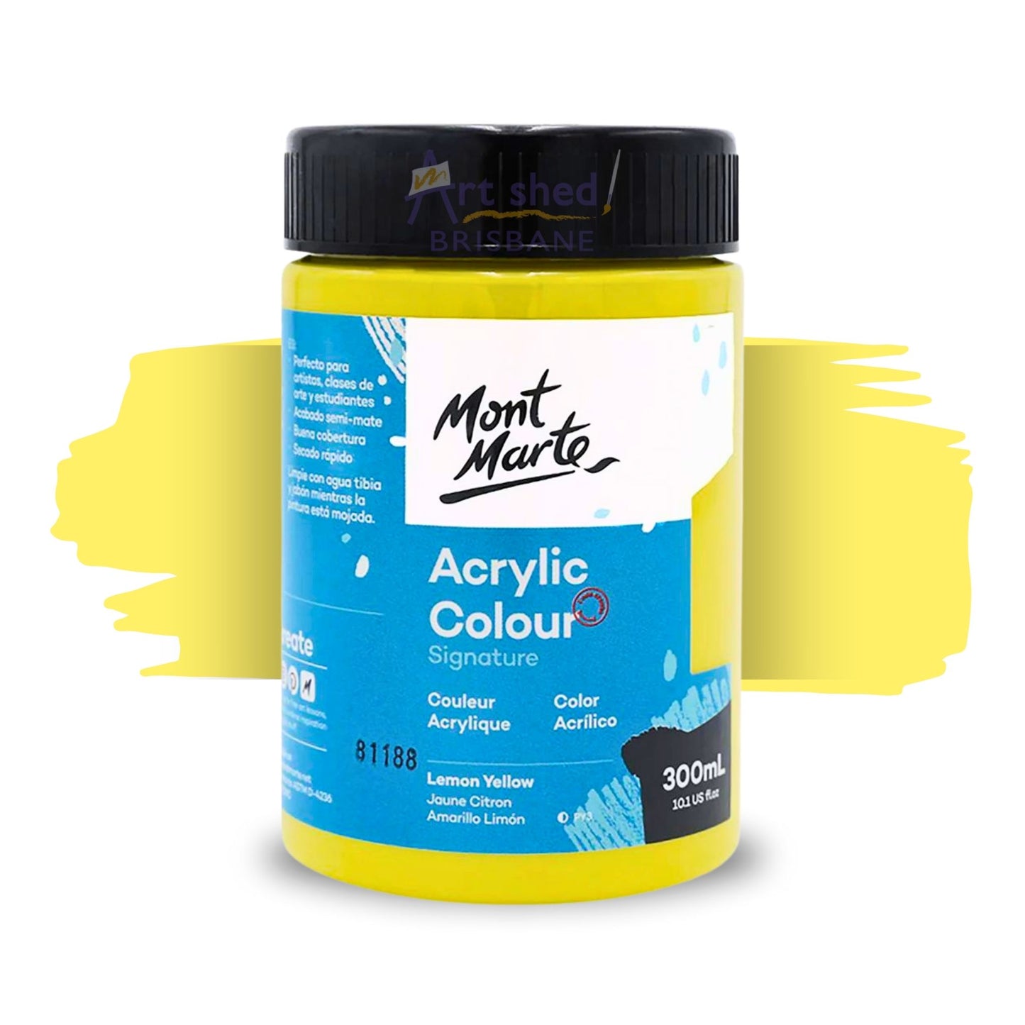 Mont Marte Acrylic Colour Paint 300ml LEMON YELLOW