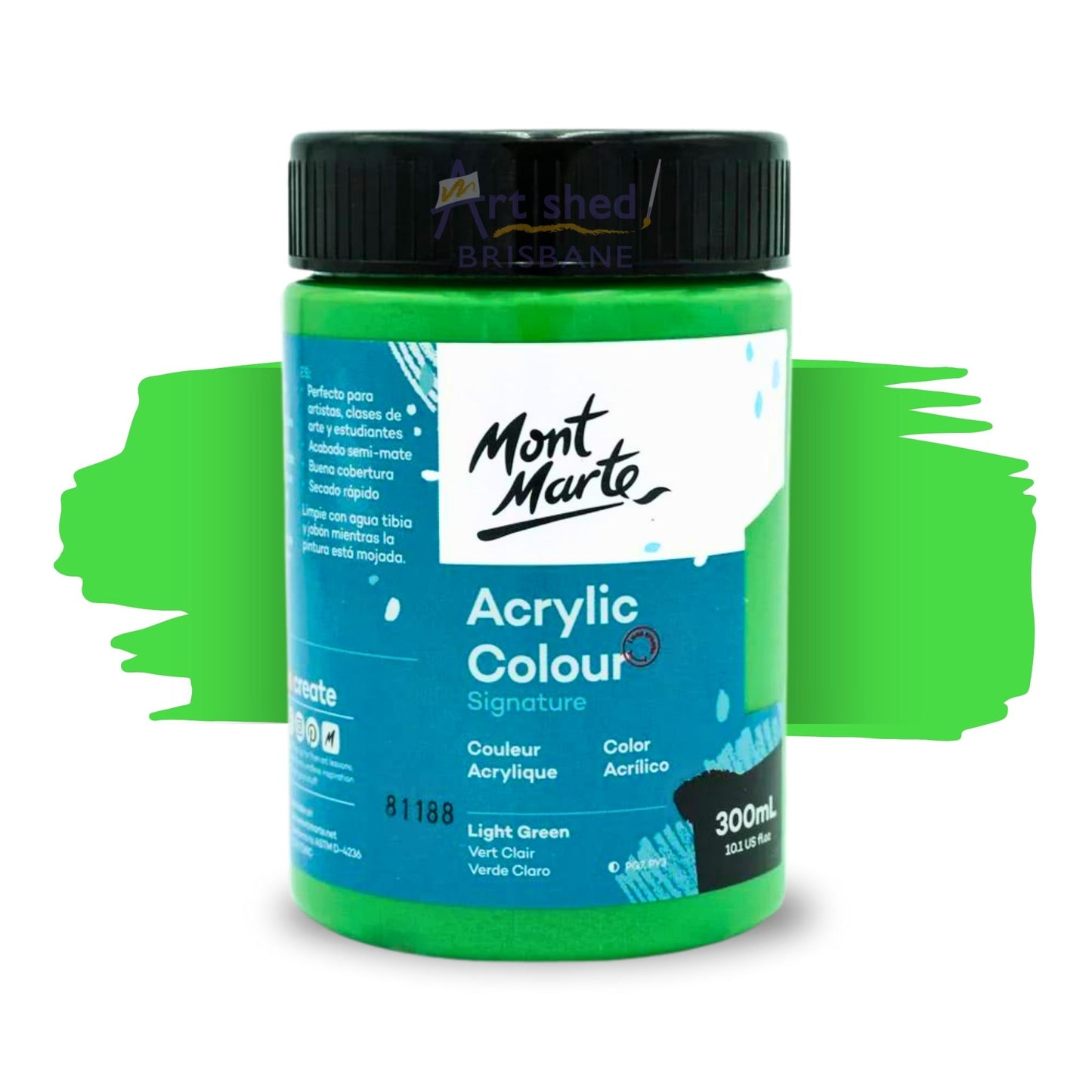 Mont Marte Acrylic Colour Paint 300ml LIGHT GREEN