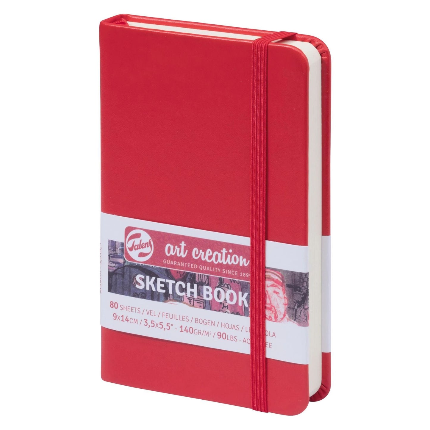 Talens Art Creation Hardback Sketchbook 140gsm 9x14cm Red