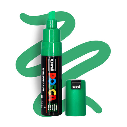 UNI POSCA 8K BOLD CHISEL 8.0mm GREEN