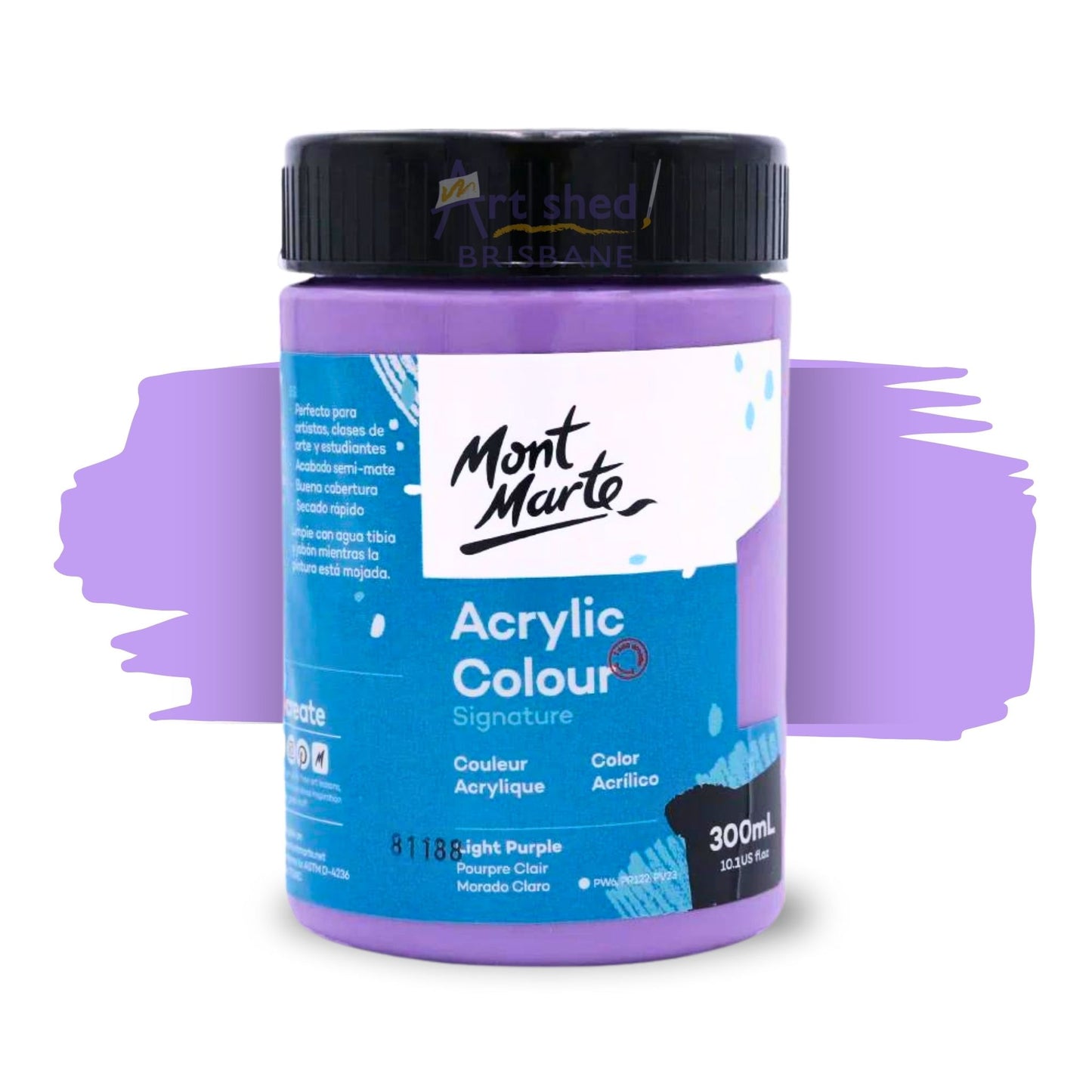 Mont Marte Acrylic Colour Paint 300ml Light Purple