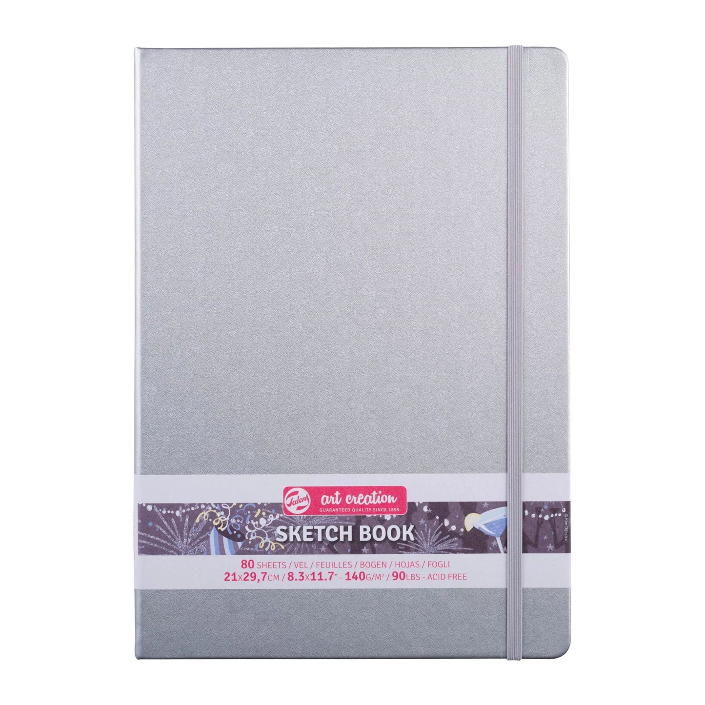 Talens Art Creation Hardback Sketchbook 140gsm 21x30cm Silver