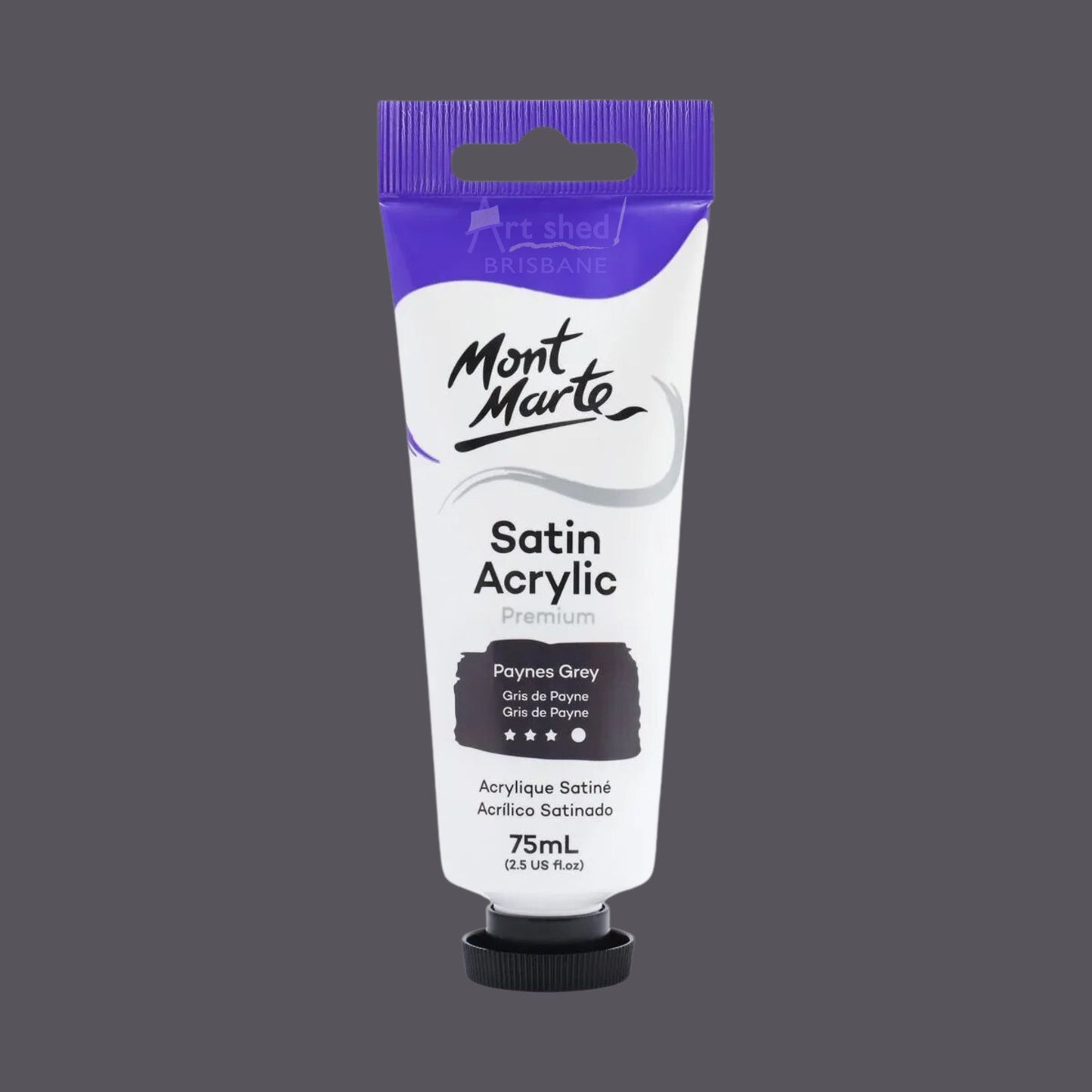 Mont Marte Satin Acrylic 75ml PAYNES GREY