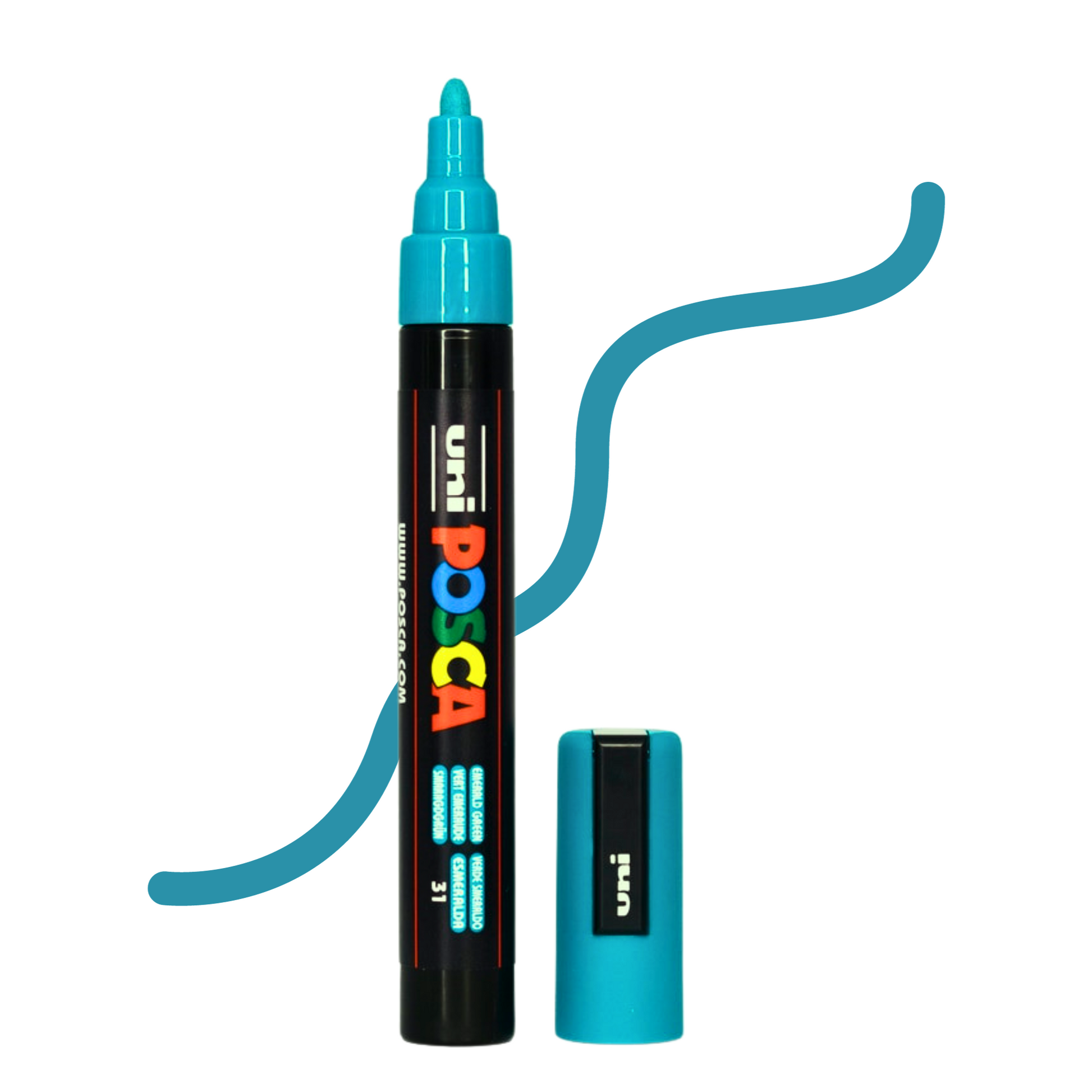 UNI POSCA 5M MEDIUM BULLET 1.8 to 2.5mm Emerald Green