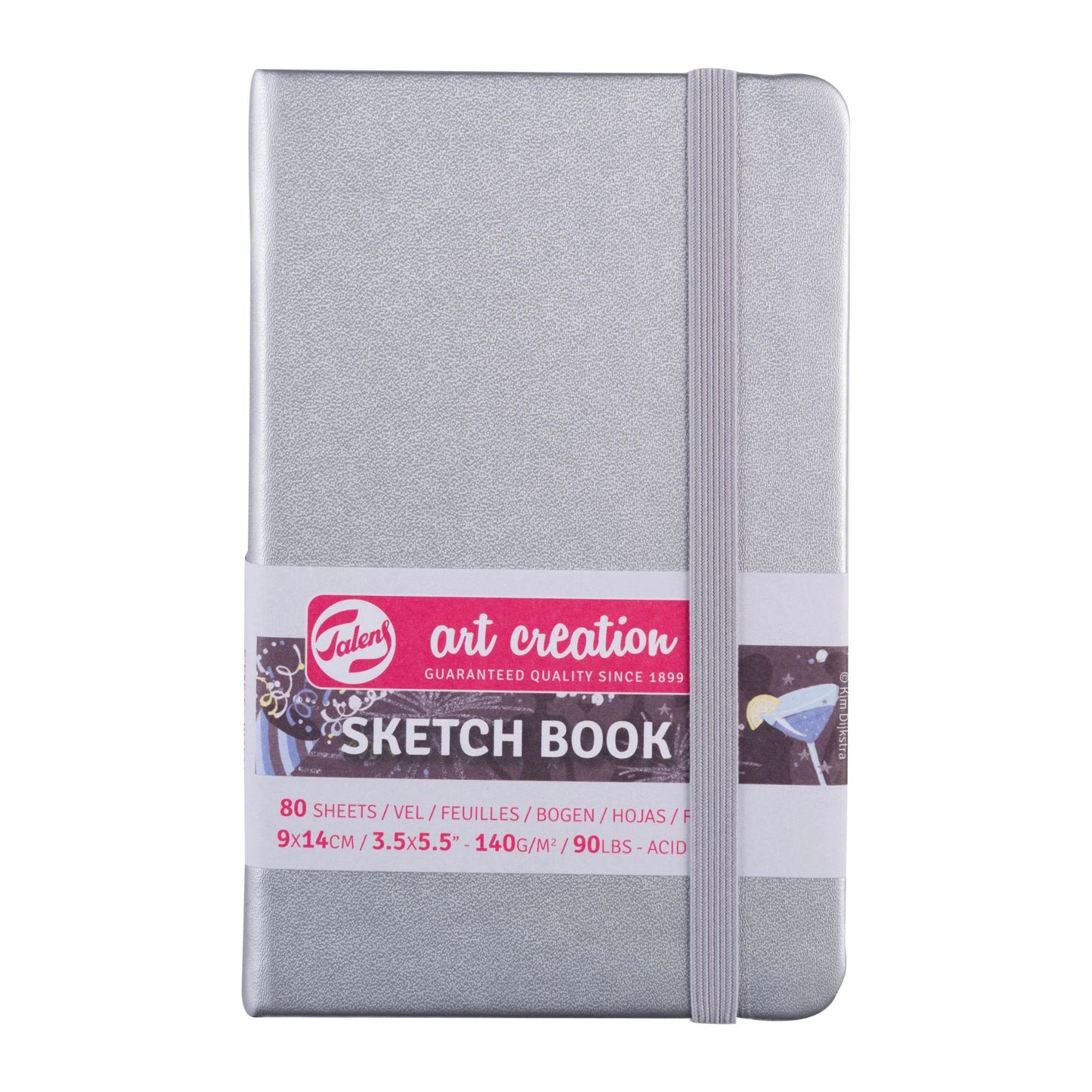 Talens Art Creation Hardback Sketchbook 140gsm 9x14cm Silver