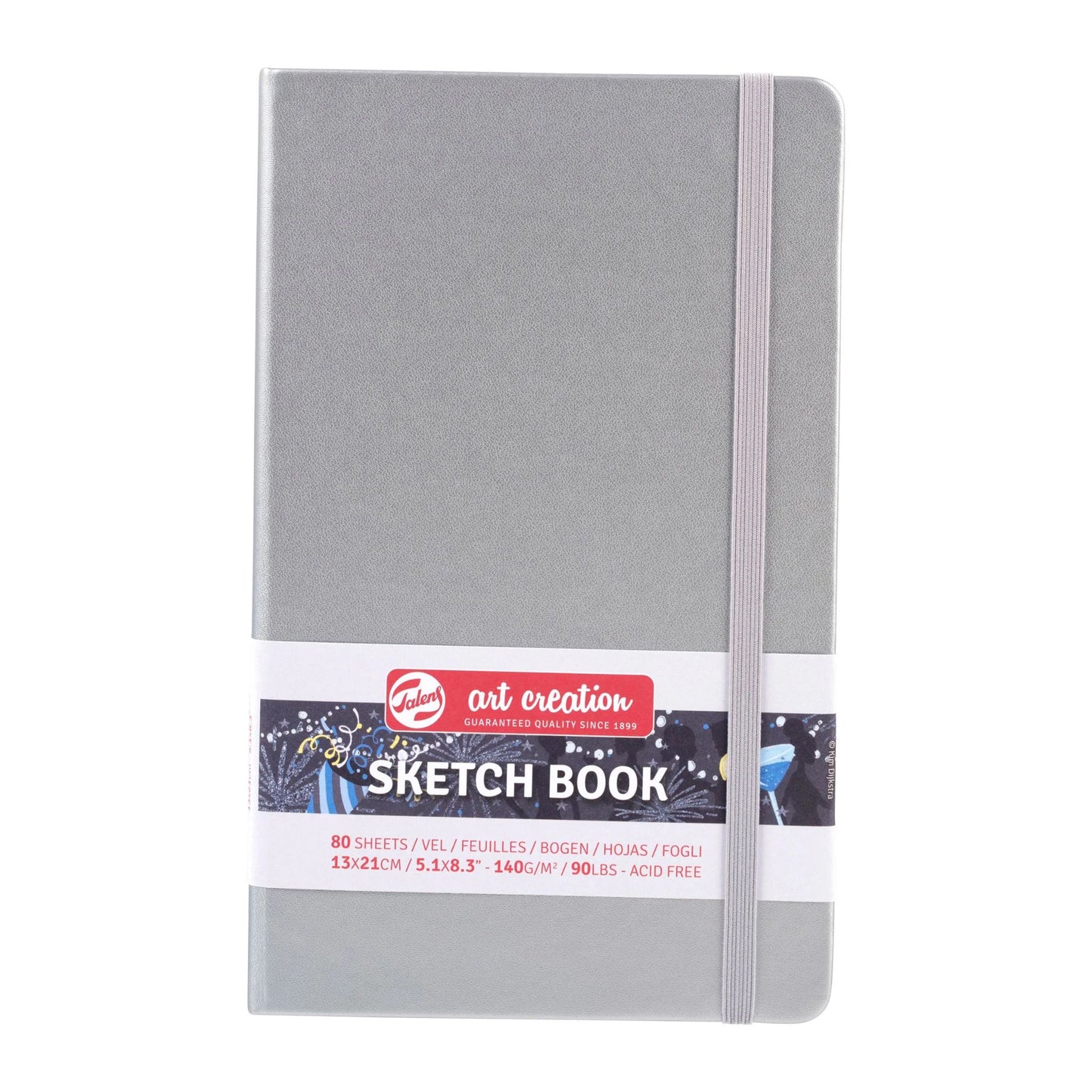 Talens Art Creation Hardback Sketchbook 140gsm 13x21cm Silver