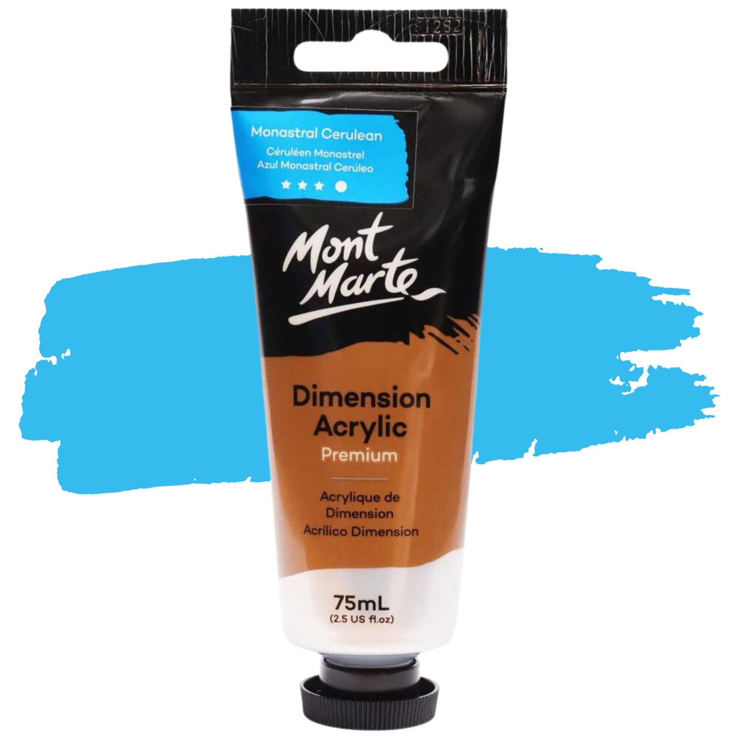 Mont Marte Dimension Acrylic Paint 75ml Monastral Cerulean