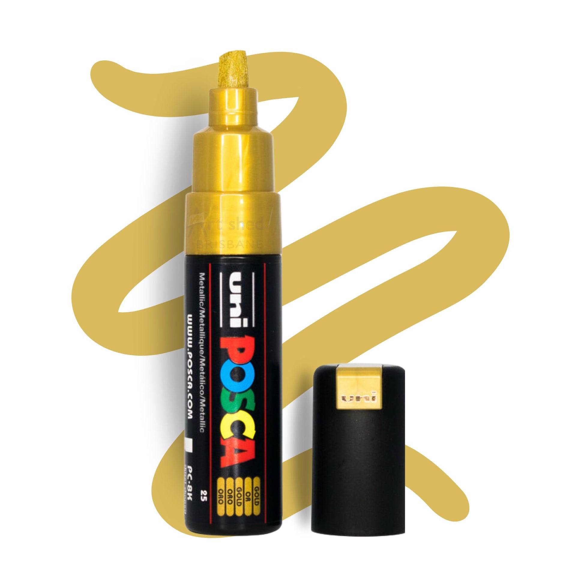 UNI POSCA 8K BOLD CHISEL 8.0mm Gold