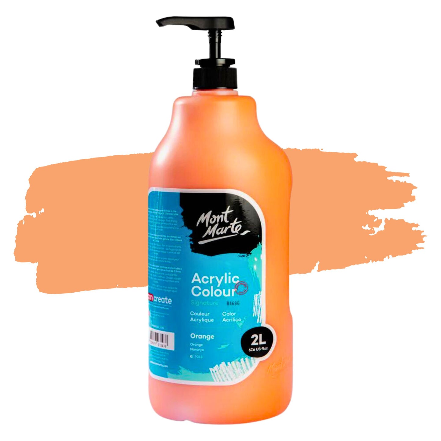 Mont Marte Signature Acrylic Paint 2 Litres ORANGE