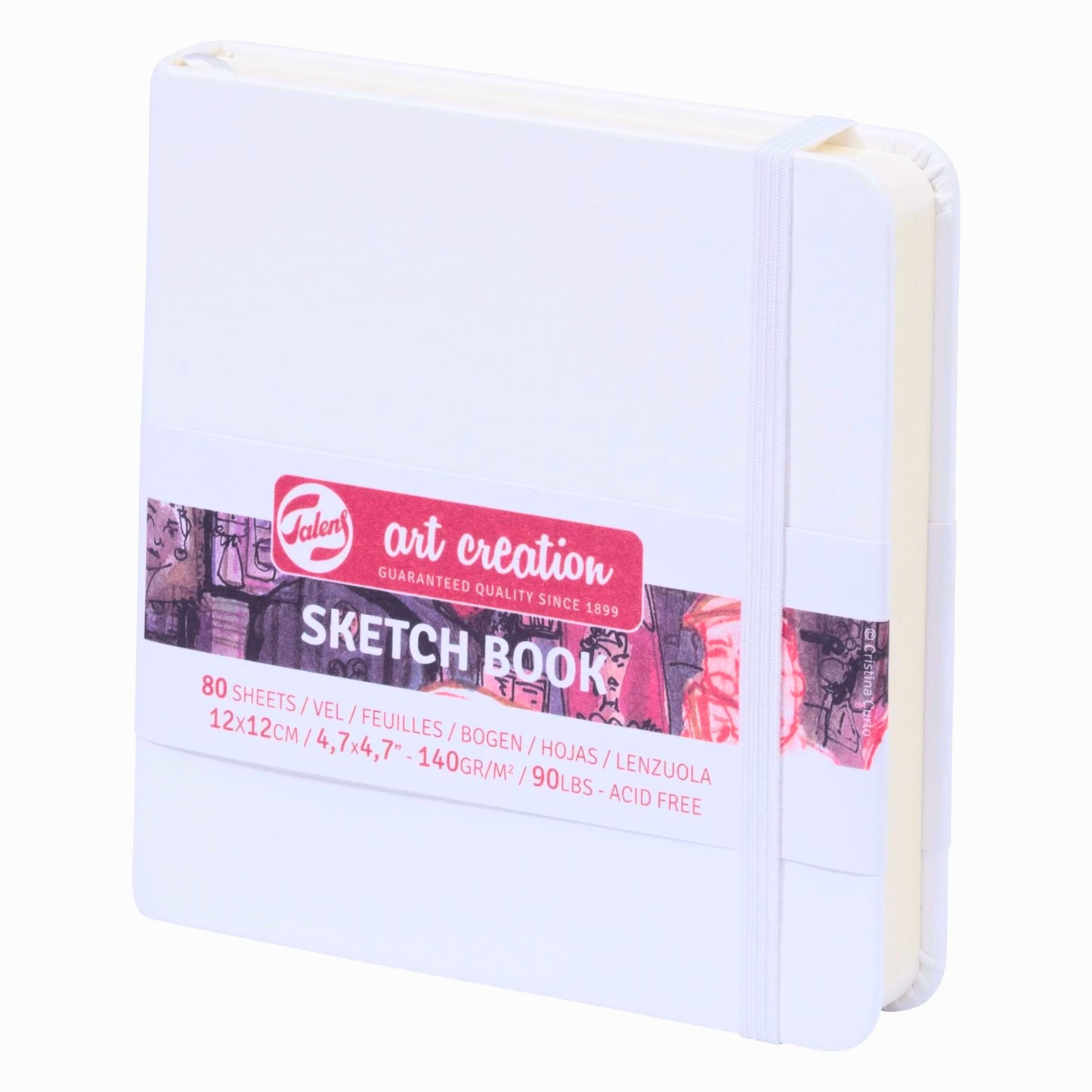 Talens Art Creation Hardback Sketchbook 140gsm 12x12cm White