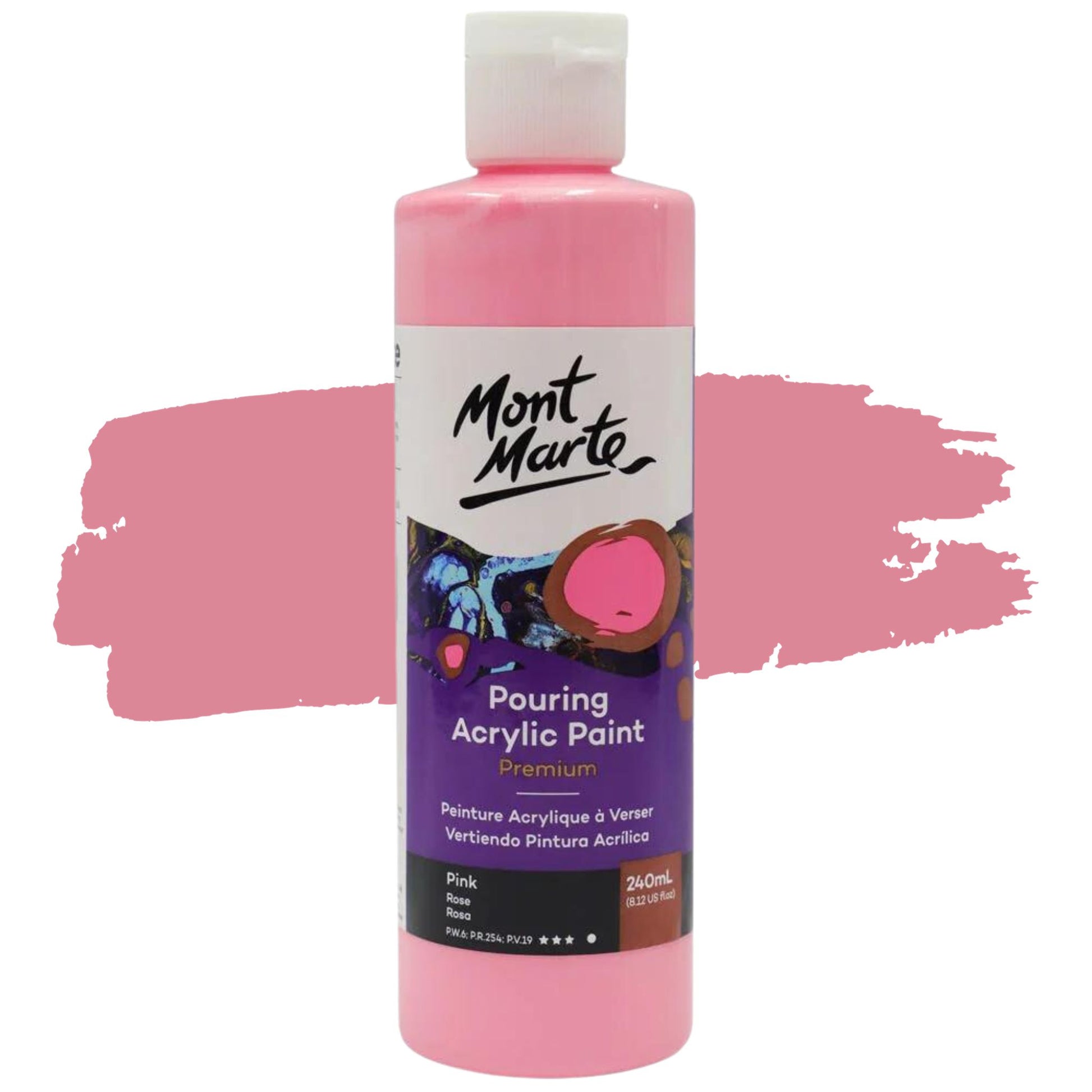 Mont Marte Pouring Acrylic 240ml PINK