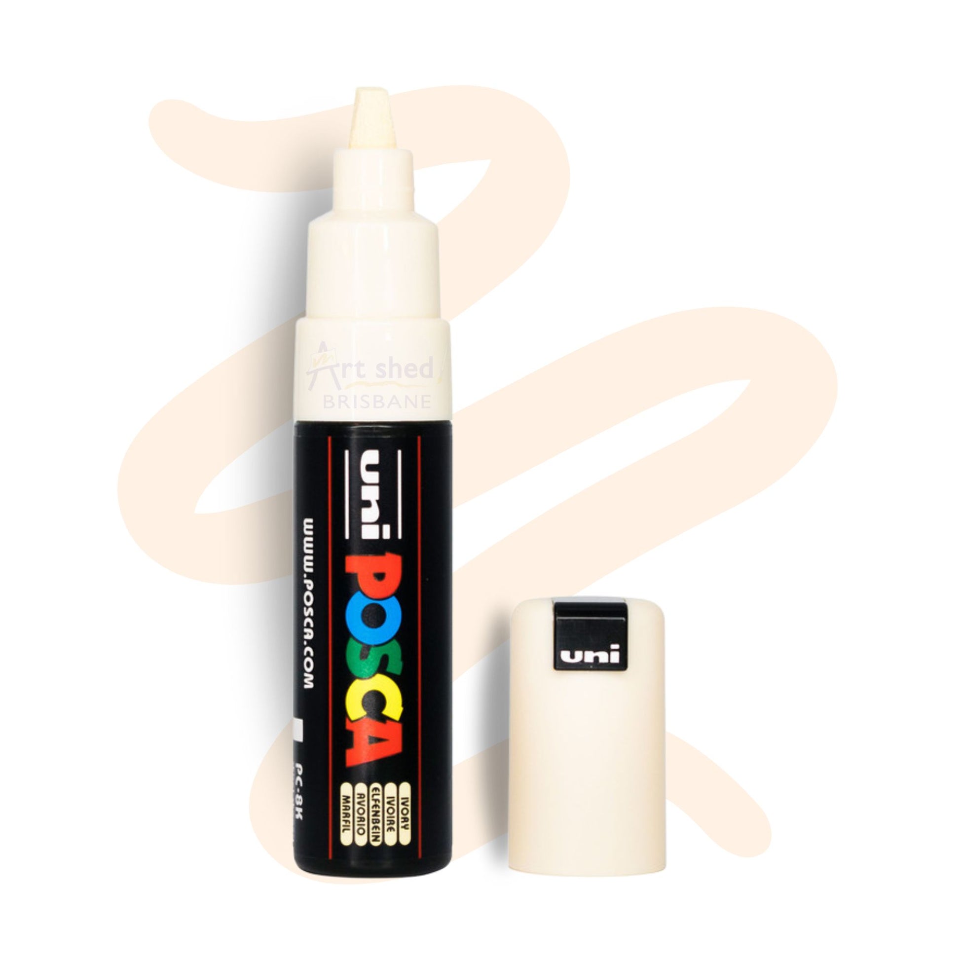 UNI POSCA 8K BOLD CHISEL 8.0mm IVORY