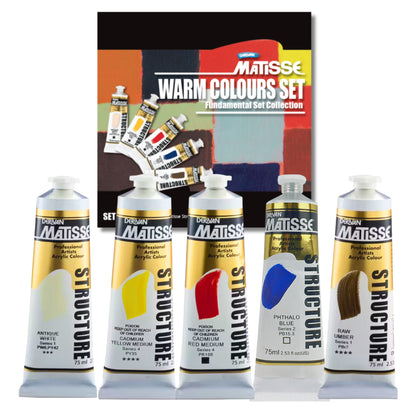 MATISSE STRUCTURE WARM COLOURS SET 5 x 75ml