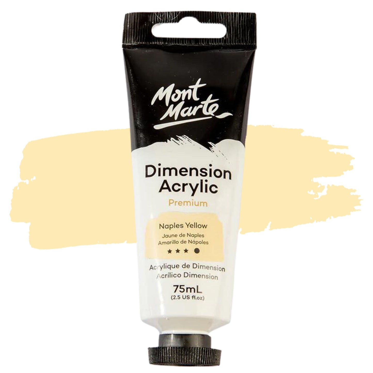 Mont Marte Dimension Acrylic Paint 75ml Naples Yellow