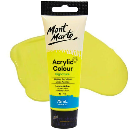 Mont Marte Signature Acrylic Paint 75ml LEMON YELLOW