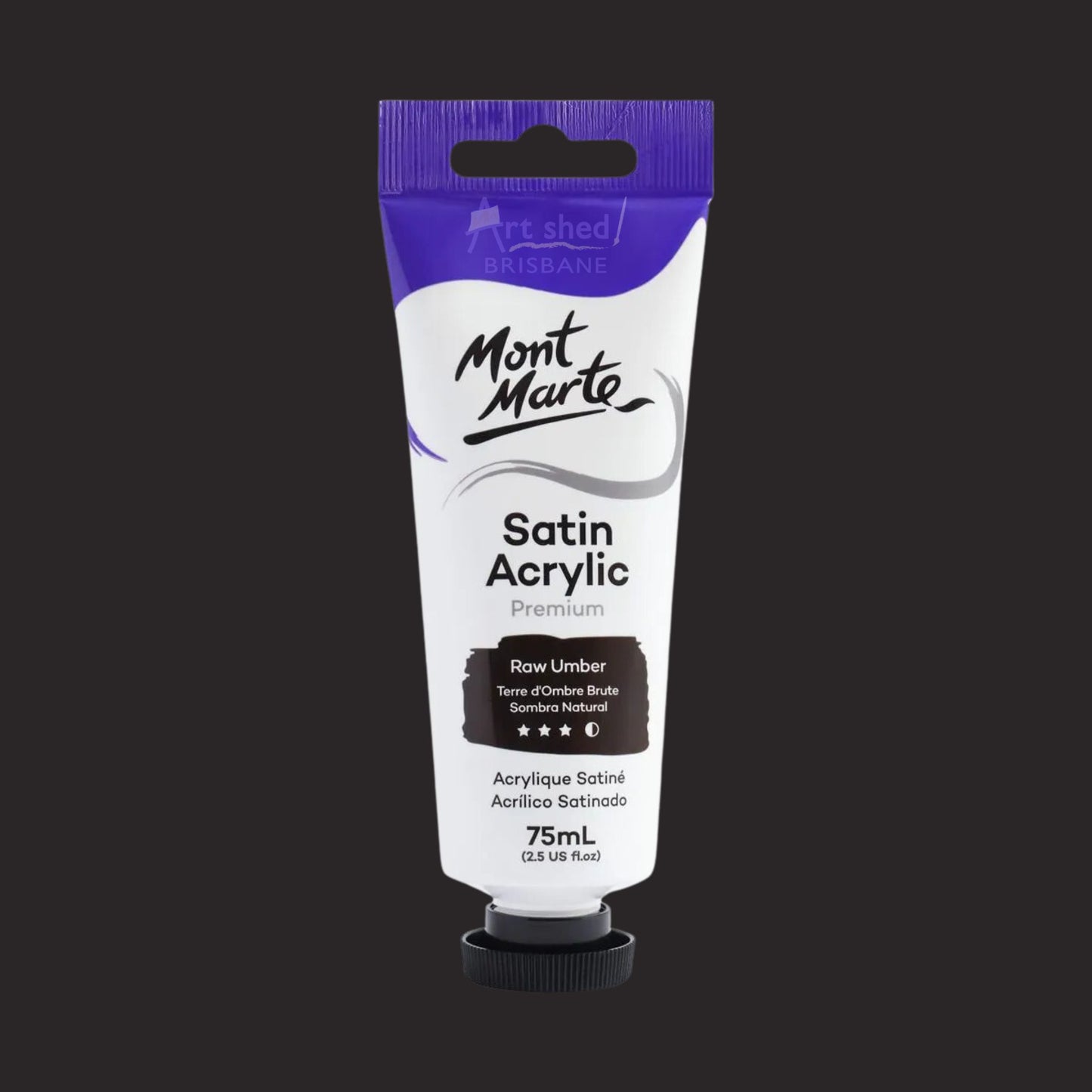 Mont Marte Satin Acrylic 75ml Raw Umber