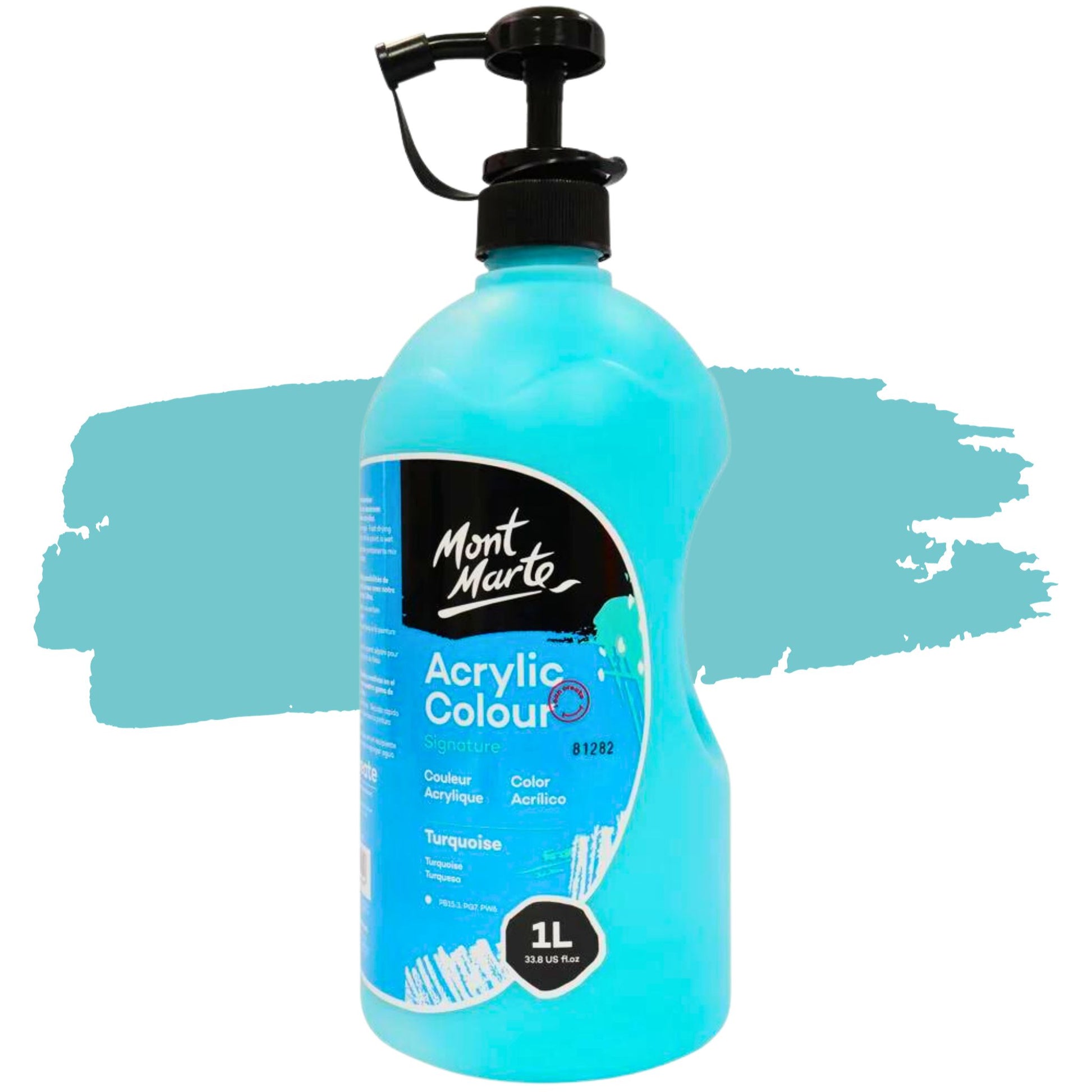 Mont Marte Signature Acrylic Paint 1 Litre Turquoise