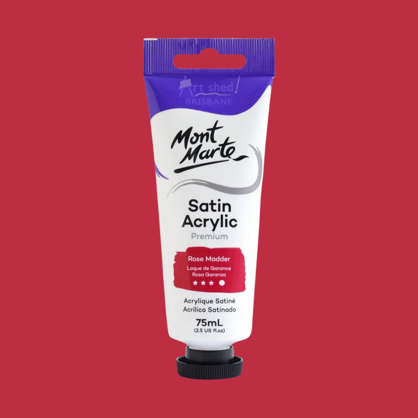 Mont Marte Satin Acrylic 75ml Rose Madder