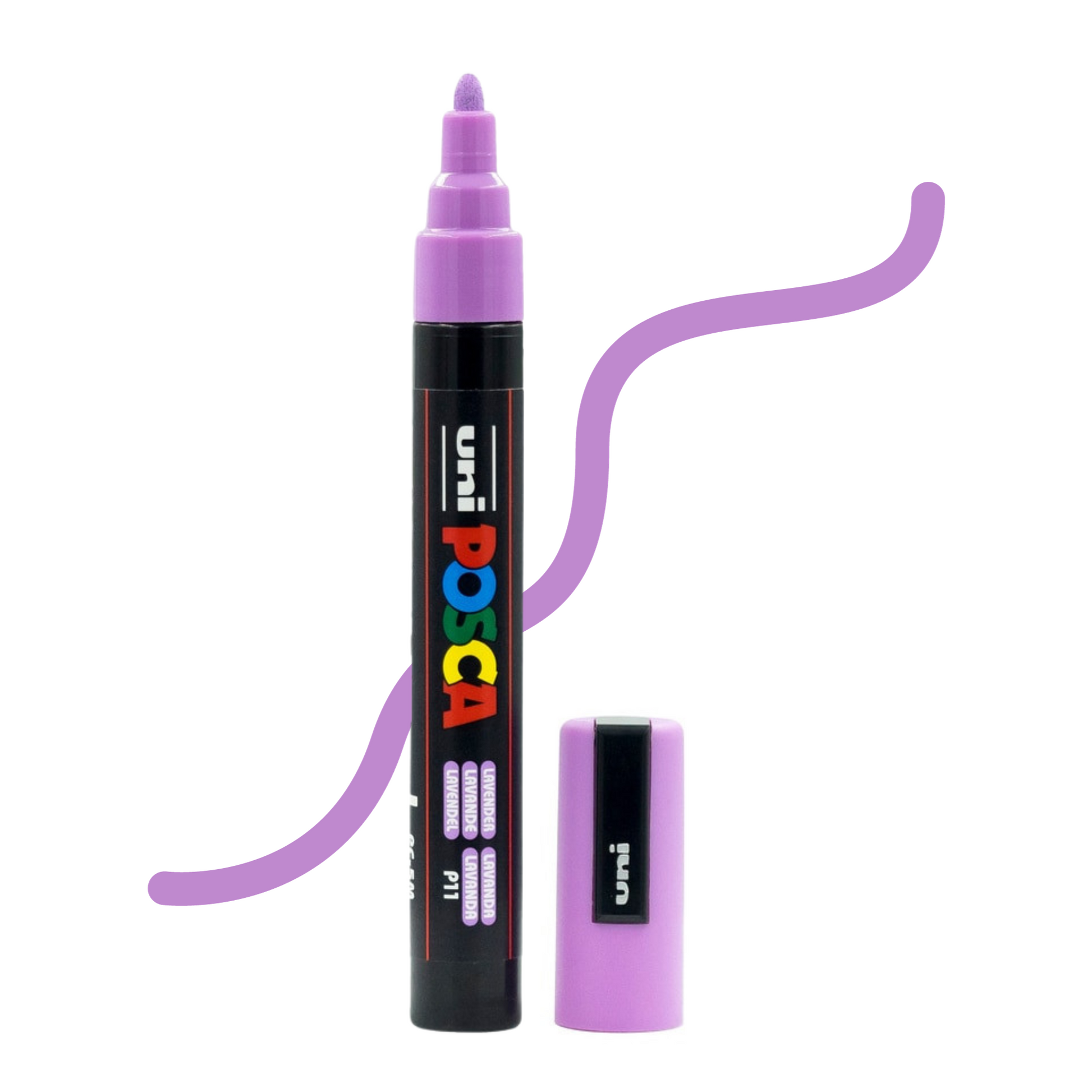 UNI POSCA 5M MEDIUM BULLET 1.8 to 2.5mm LAVENDER