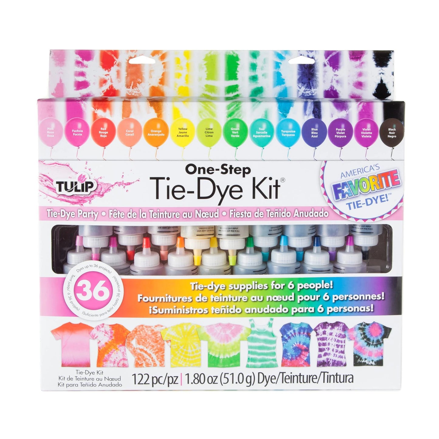 Tulip Tie Dye Party Kit for 6 People