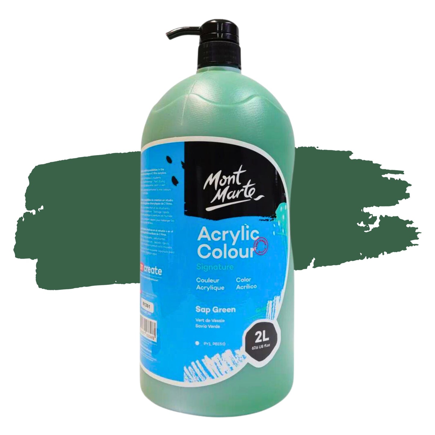 Mont Marte Signature Acrylic Paint 2 Litres Sap Green