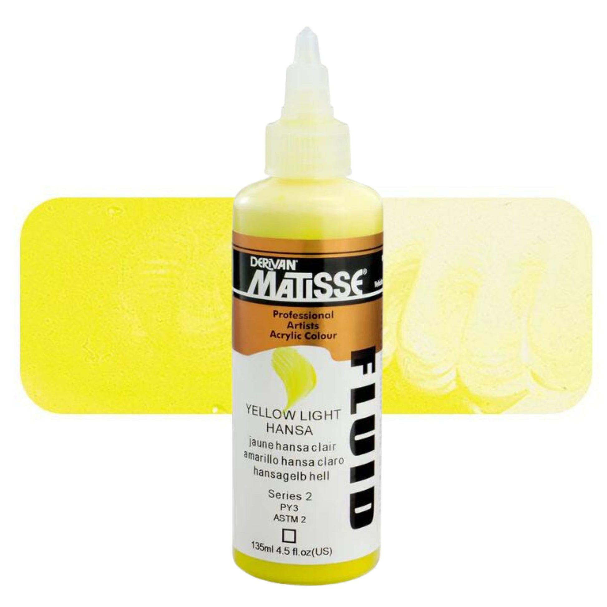 Matisse Fluid Acrylic 135ml S2 YELLOW LIGHT HANSA