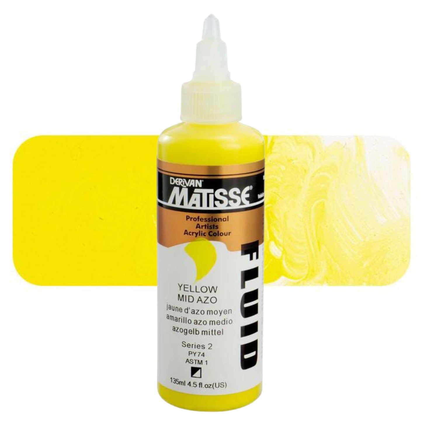 Matisse Fluid Acrylic 135ml S2 YELLOW MID AZO