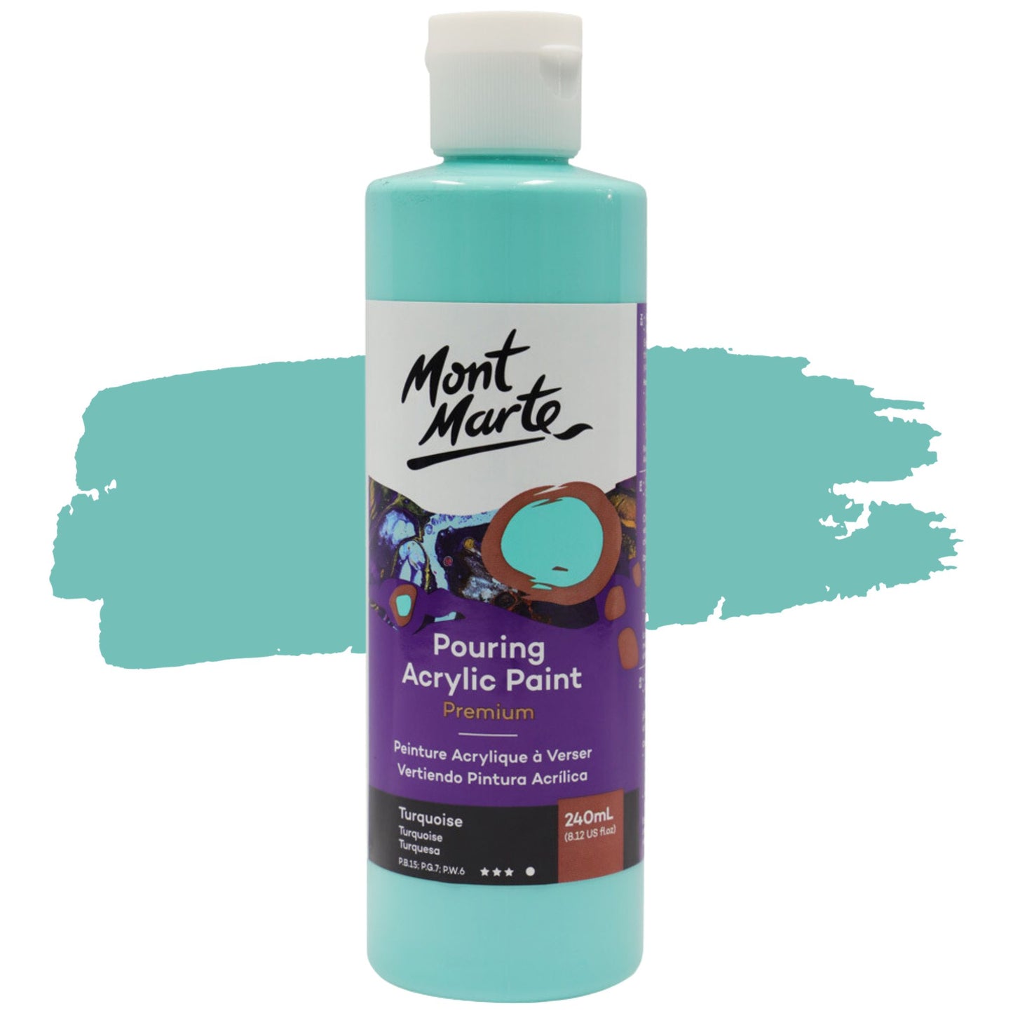 Mont Marte Pouring Acrylic 240ml Turquoise