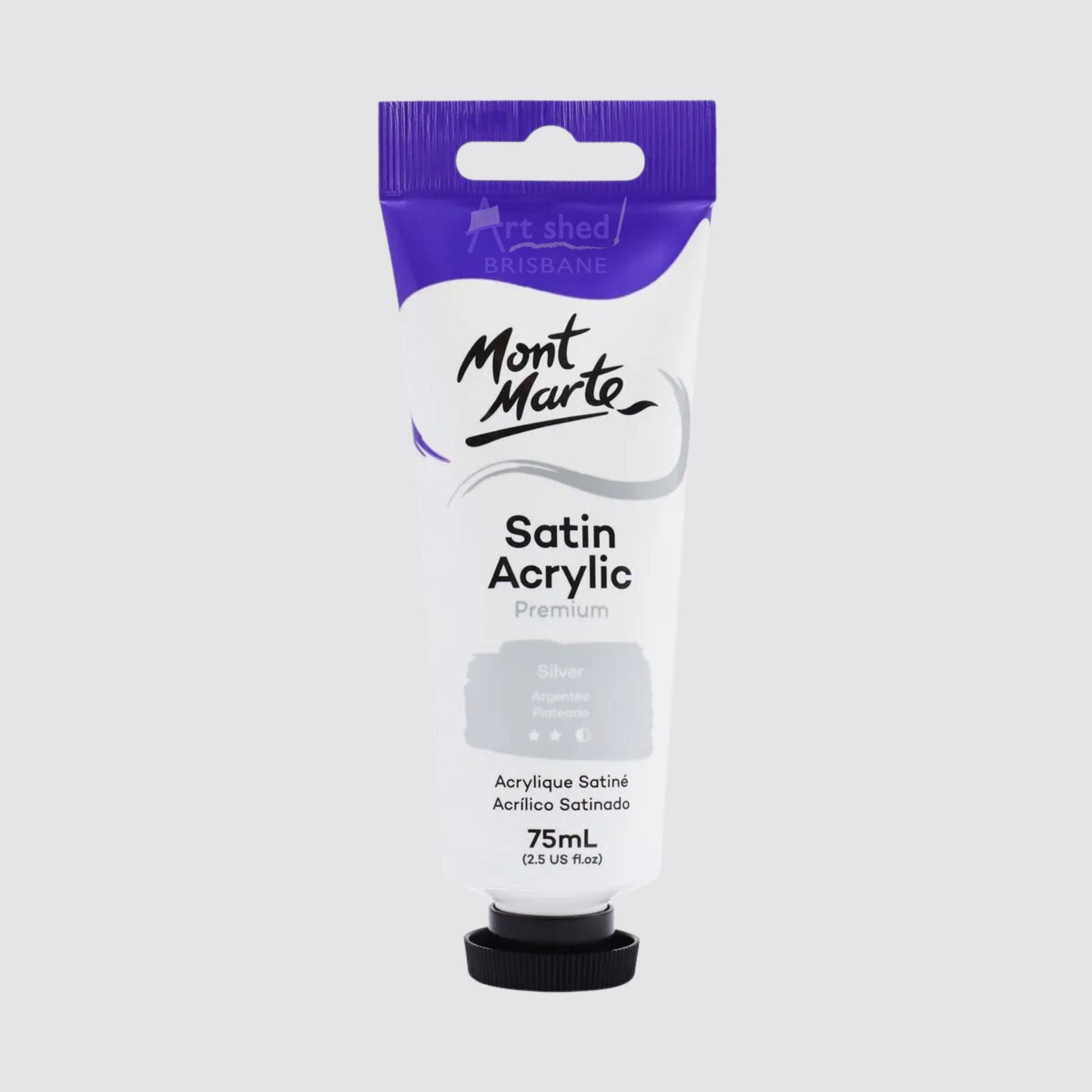 Mont Marte Satin Acrylic 75ml Silver