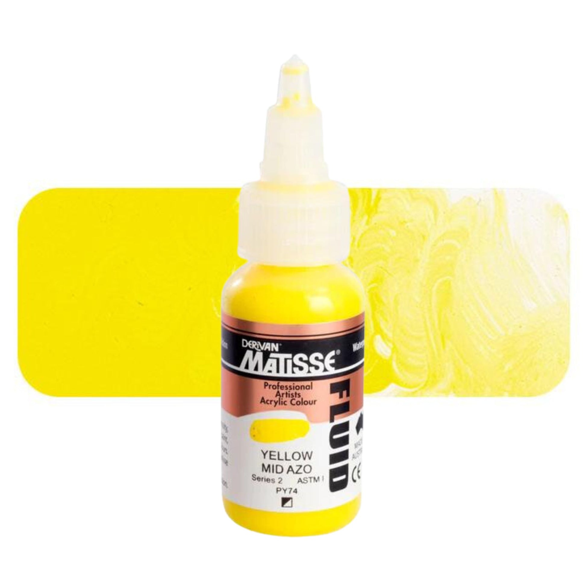 Matisse Fluid Acrylic 36ml S2 YELLOW MID AZO