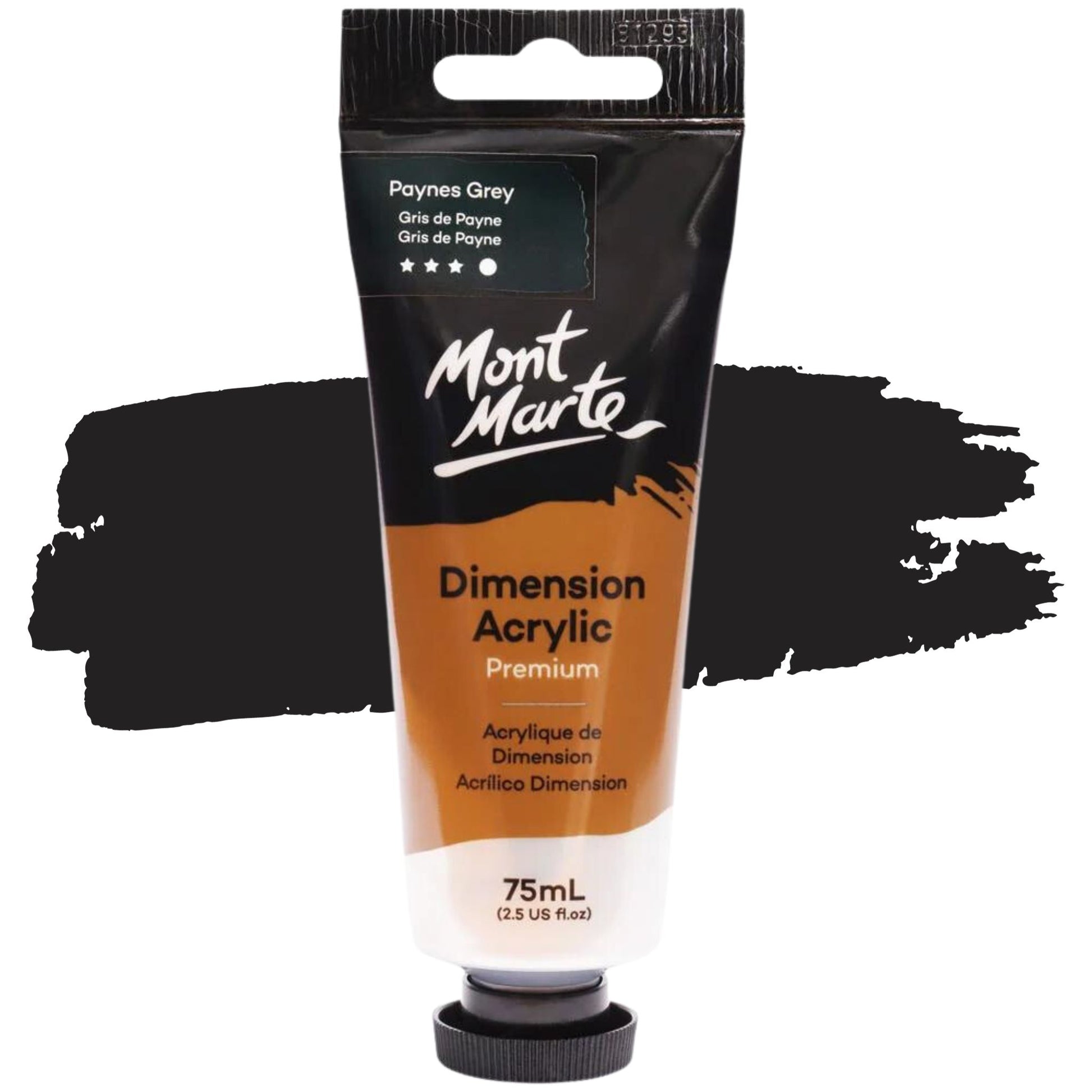 Mont Marte Dimension Acrylic Paint 75ml PAYNES GREY