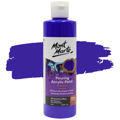 Mont Marte Pouring Acrylic 240ml Ultramarine Blue