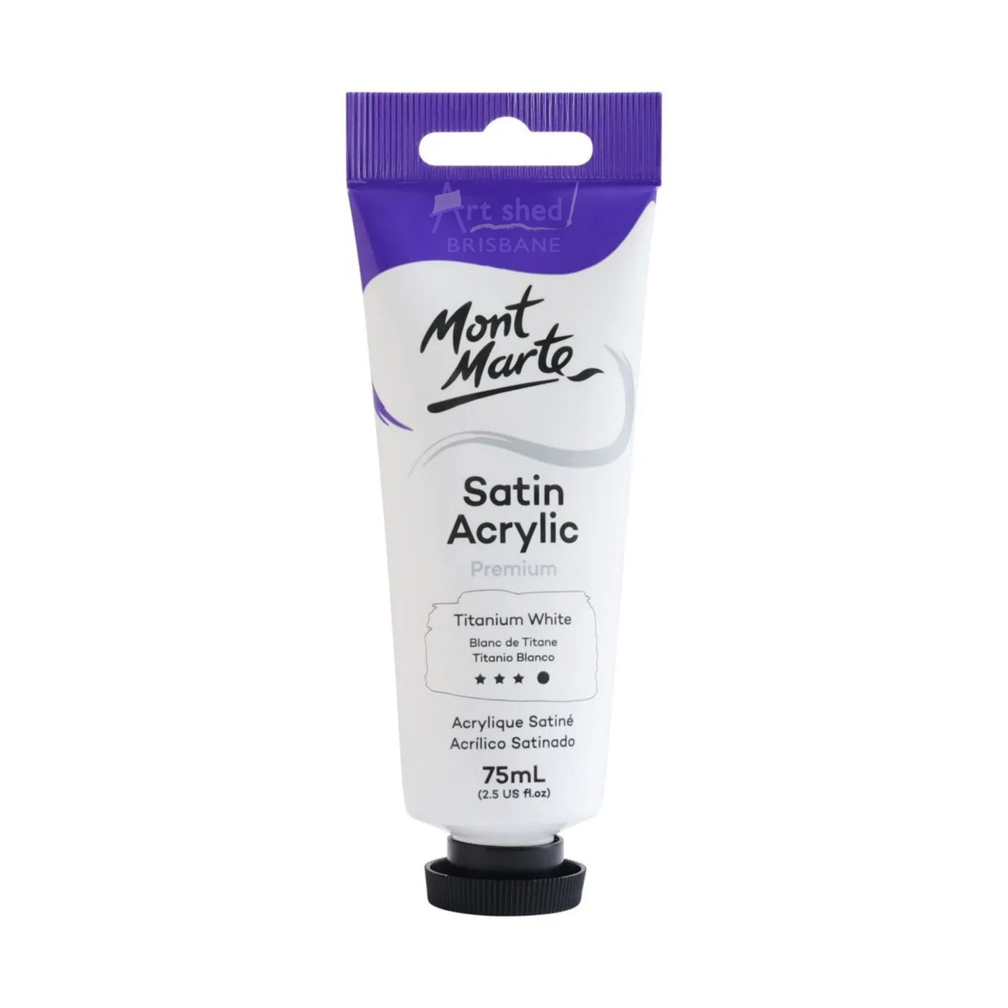 Mont Marte Satin Acrylic 75ml Titanium White