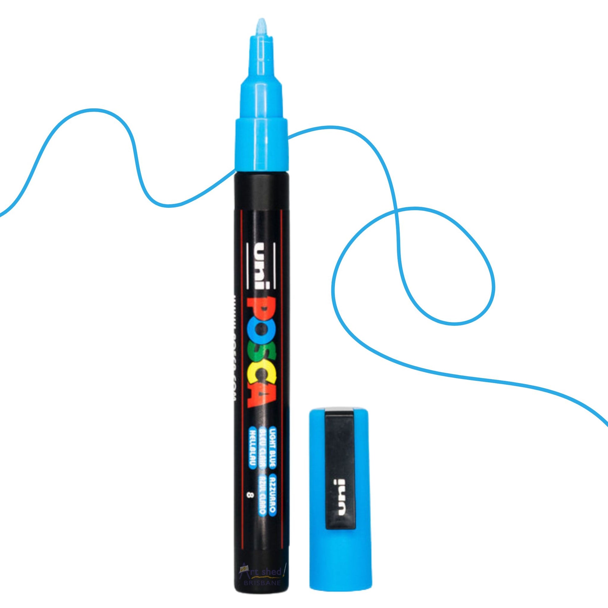 UNI POSCA 3M Fine BULLET 0.9 to 1.3mm Light Blue