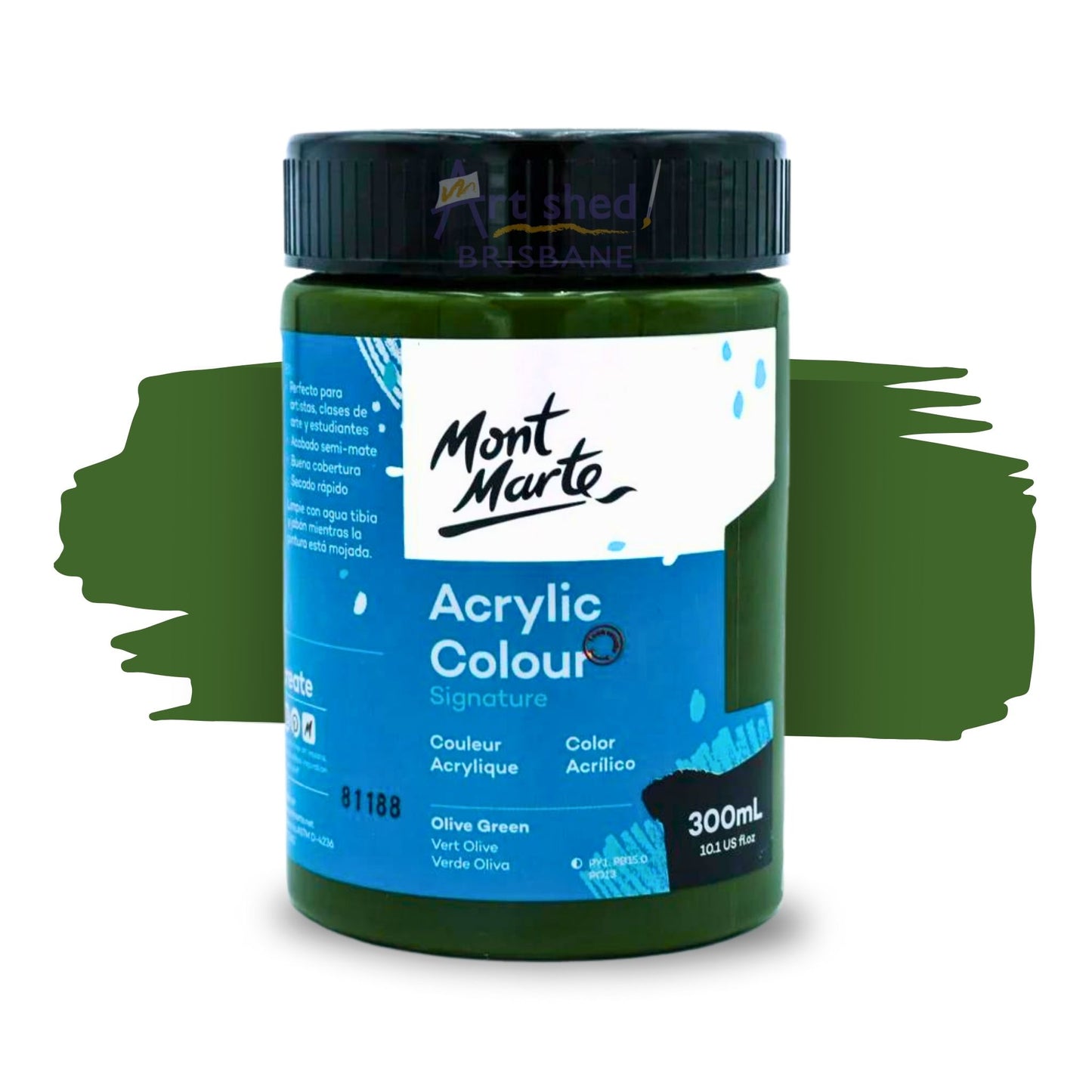 Mont Marte Acrylic Colour Paint 300ml Olive Green