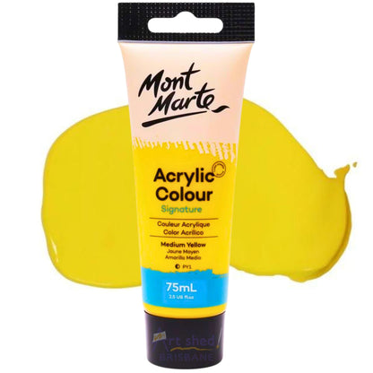 Mont Marte Signature Acrylic Paint 75ml Medium Yellow